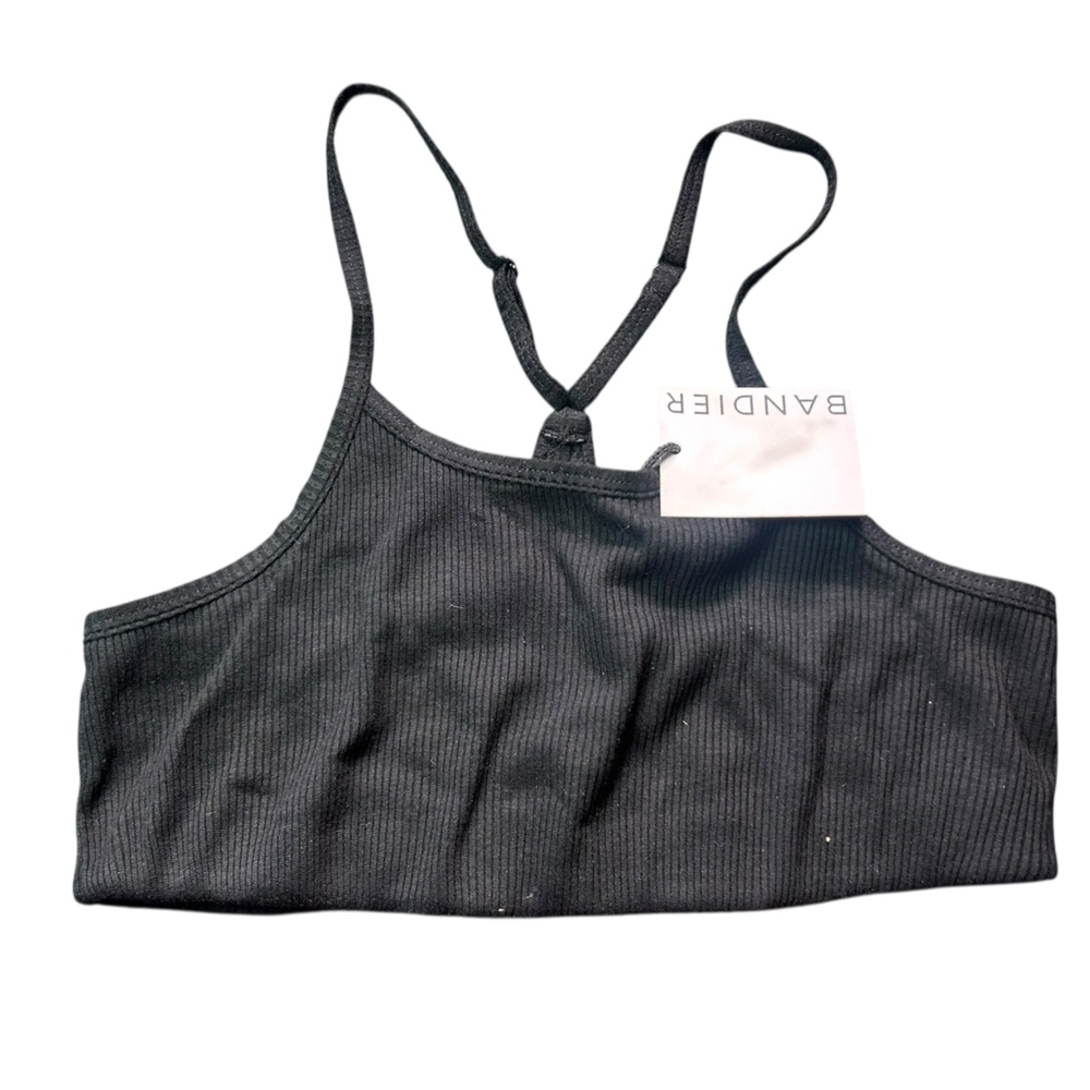 BANDIER black pull on rivington ribbed racerback bra size S NWT